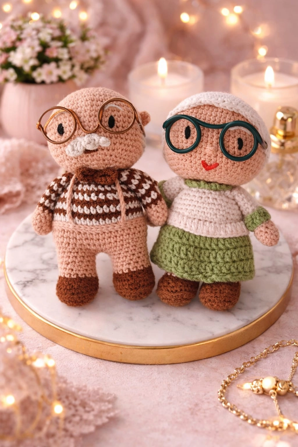 El Yapımı Dede ve Nine Amigurumi Seti