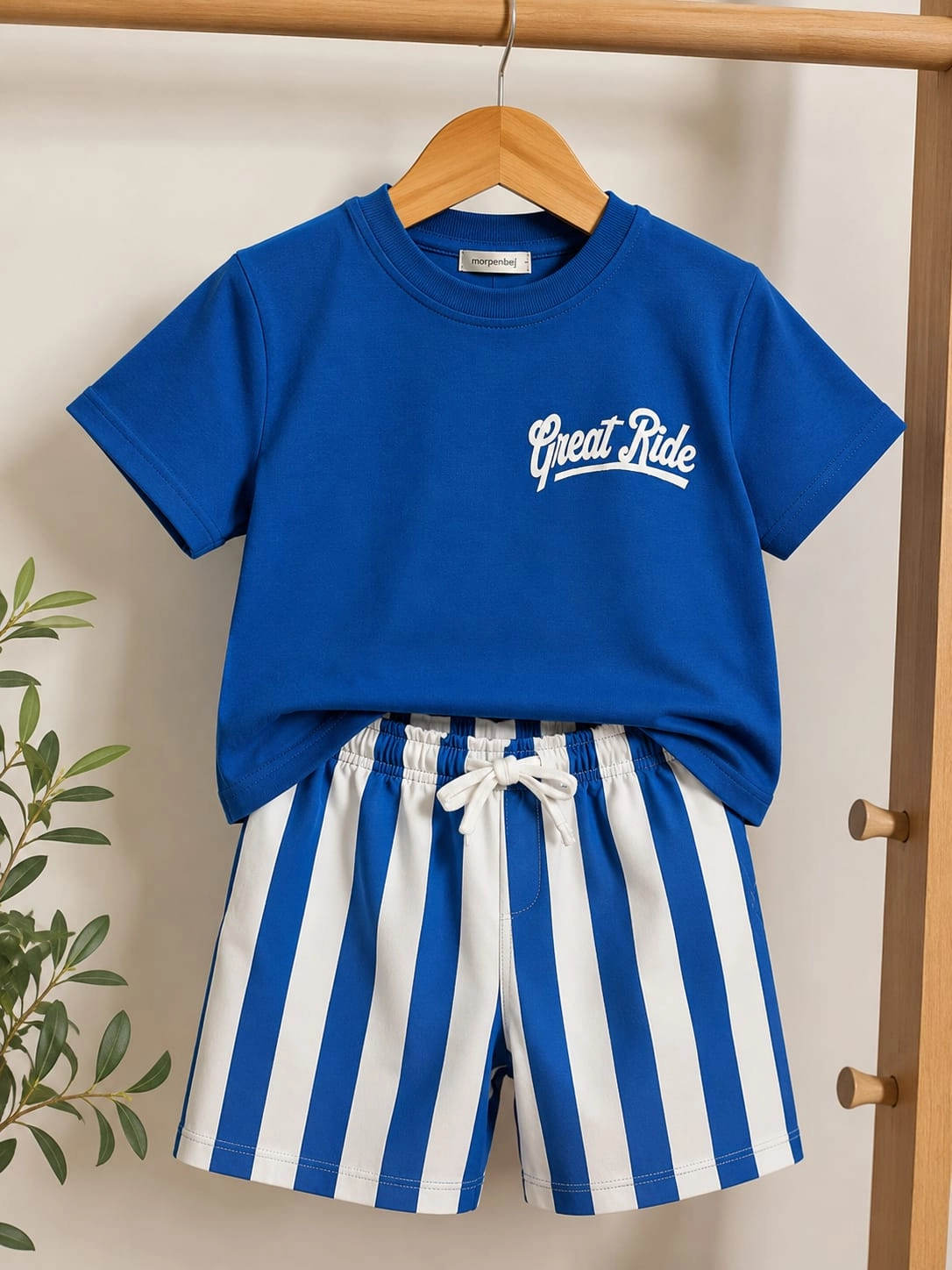 %100 COTTON PAMUKLU ÇİZGİLİ ŞORTLU TAKIM