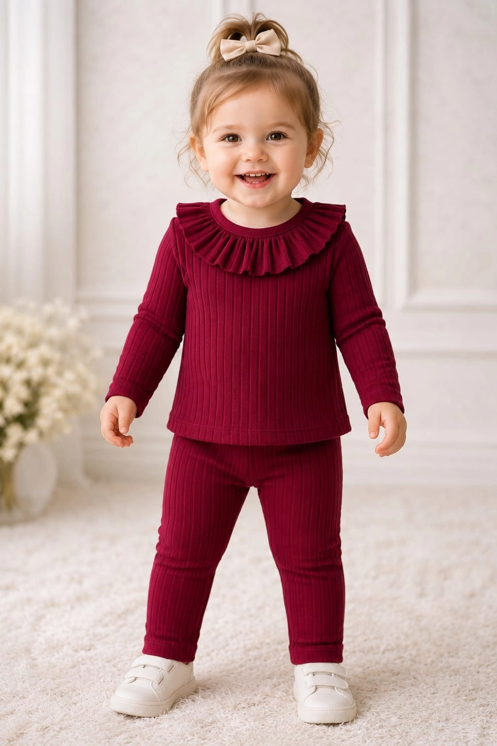 %100 Pamuk Fitilli Baby Set