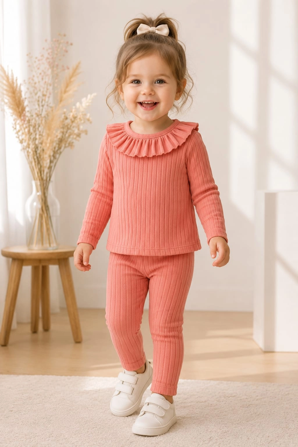 %100 Pamuk Fitilli Baby Set