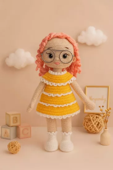 El Yapımı Amigurumi Oyuncak – %100 Pamuk İp ile Örülmüştür