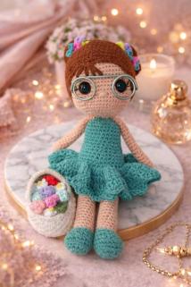 Amigurumi Kız Bebek Oyuncak | El Yapımı Dekoratif Örgü Bebek