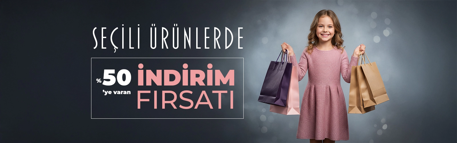 Seçili Ürünlerde %50 İndirim